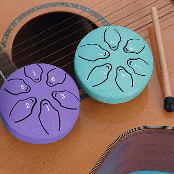 Regntrumma för Utomhus Trädgård, Regntrumma för Utomhus När Det Regnar, Stål Tongue Drum Regnklocka, Regntrumma för Utomhus, Mini Handpan Trumma In green onesize