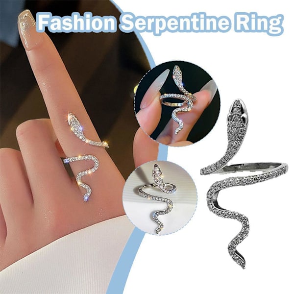 Ormringar Cubic Zirconia Smycken För Kvinnor Fest Justerbara Ringar Gåva U0N3