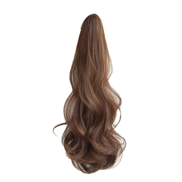 Flickor Kort Lockig Ponytail Klo Klämma På Ponytail Hår Accessorie Dark brown 50cm