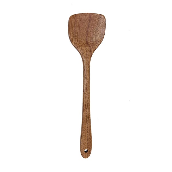 Ebony Trä Kök Matlagningsredskap Verktyg Spatel Sked Vändare H4U2 Spatula 38.2*9.5 cm