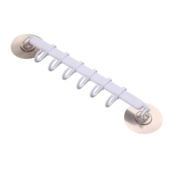 6 Krokar Vägg Vakuum Rack Sugkopp Handduk Badrum/Kök Hållare Sugpropp R3N8 white 1PC