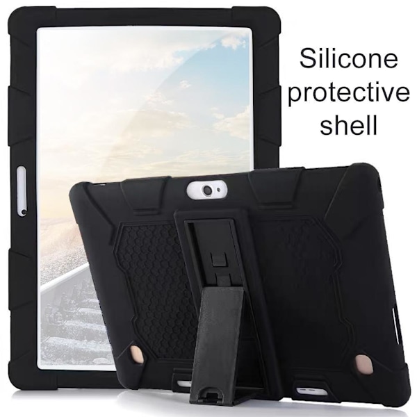 Universellt Stötsäkert Silikon Ställ Fodral för 10.1\" PC Android Lot N9 red One-size