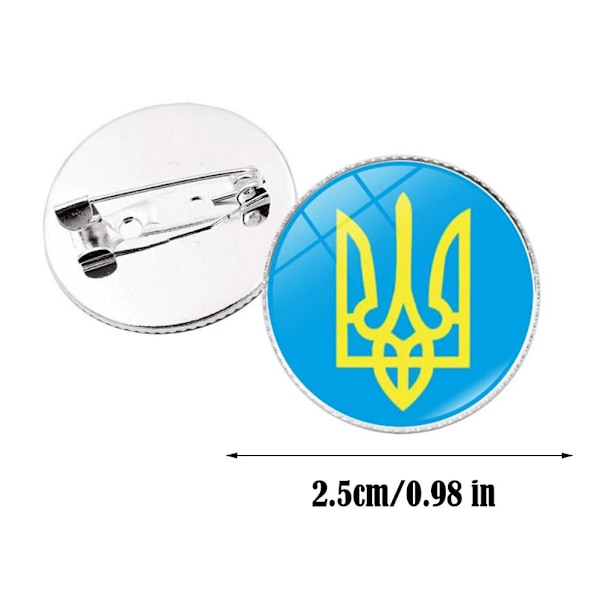 Ukraina Badge Ukrainsk Flagga Nål Knapp 25mm 5st R5X3 T9R3 D3C2 X6S5 style3 One size 5pcs
