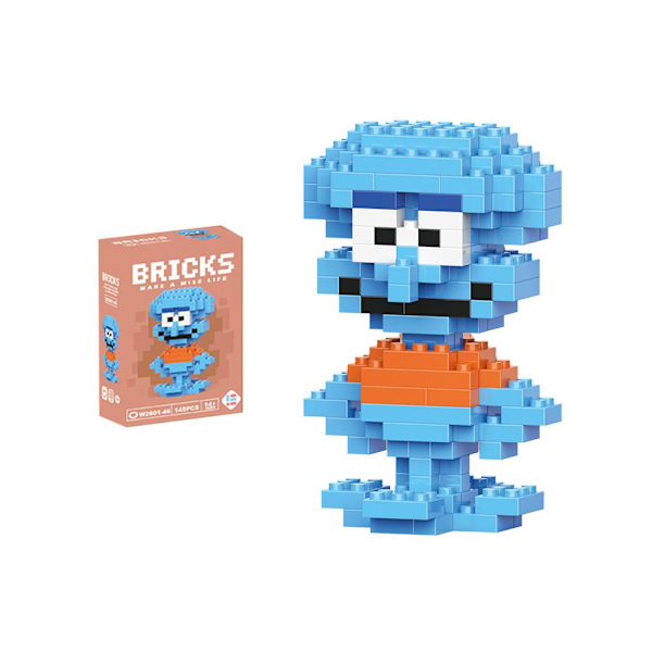 Pedagogisk Byggleksak för Barn med Mikropartiklar, Tecknad Modell, Pussel, Pojkleksak W2 Squidward Tentacles 1set