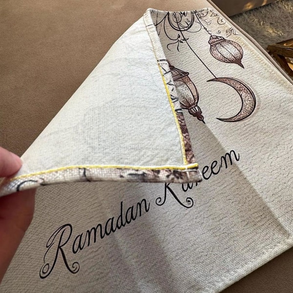 Glad Ramadan Lykta och Månmönster Bordstabletter Bordsdekoration Högtid P F9O4