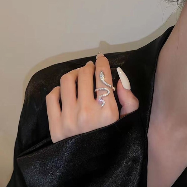 Ormringar Cubic Zirconia Smycken För Kvinnor Fest Justerbara Ringar Gåva U0N3