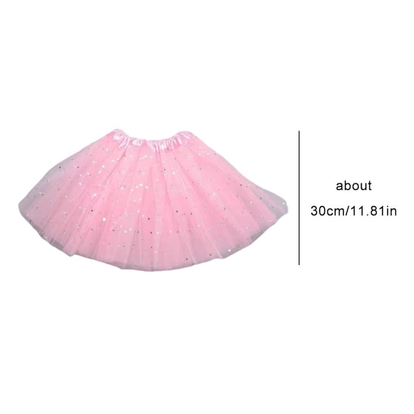 Glitter Barn Mesh Kjol Flickors Dansuppvisning Halv Kjol M5Y7 Kropp L4L5 Red 1pcs