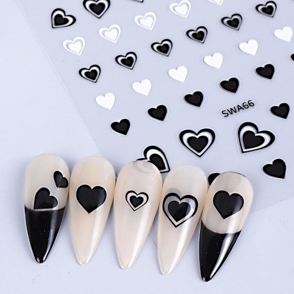 Franska Långa Naglar Kärlek Nagelstickers Kvinnor Romantiska Linjer Sticker Till Nagel Kärlek Ta Bort Konst Lätt J8i7 E 1pcs