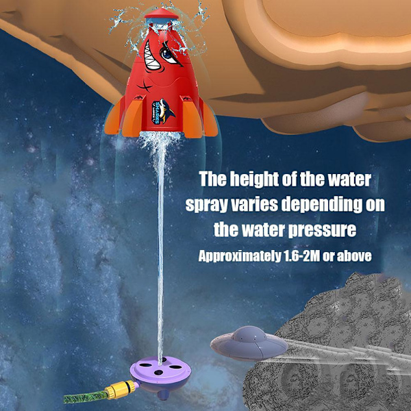 Raketgevär Leksaker Utomhus Vattentryck Lyft Sprinkler Leksak Vattenspray K3E4 red one-size