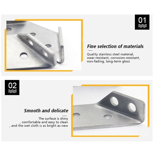Triangel Fäste Möbelstöd Förtjockad Universal Q4E3 silveryA one-size