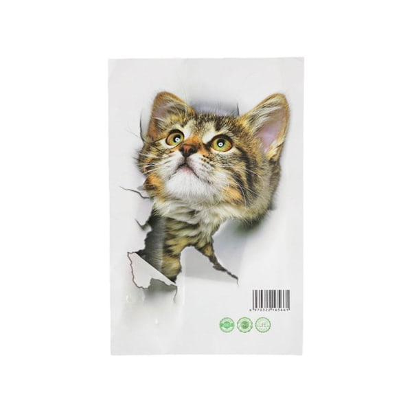 Bilsticker Katt 3D Stereoskopisk Syn Självhäftande Papper 3D D 1pcs