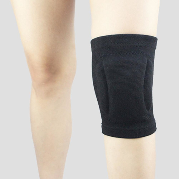 2 st Tjocka Knäskydd För Dans Volleyboll Yoga Kvinnor Barn Skydd Tjock Svamp Knäskydd BlackL L