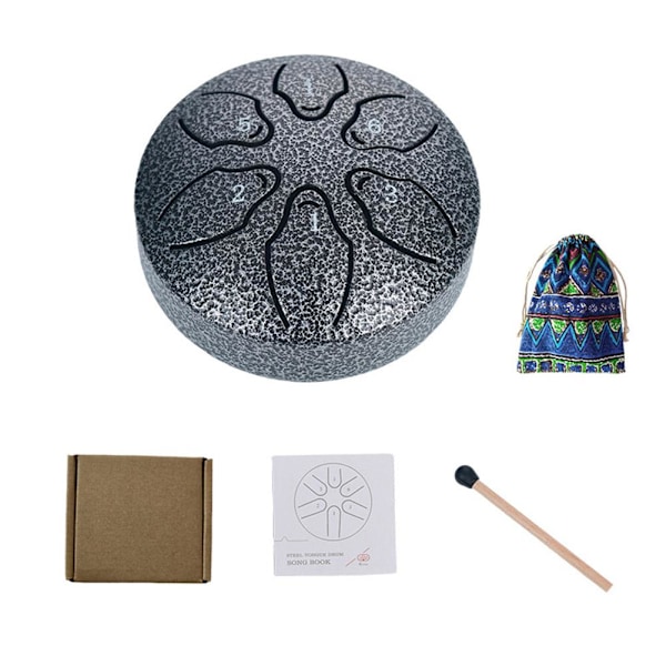 Regntrumma för Utomhus Trädgård, Regntrumma för Utomhus När Det Regnar, Stål Tongue Drum Regnklocka, Regntrumma för Utomhus, Mini Handpan Trumma In  silver onesize