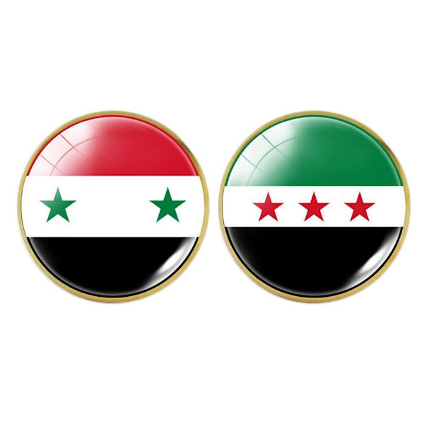Syrisk självständighetsflagga Frihet Nål Knapp Flagga Pin T7K2 Syrisk F3C6 new 1pc