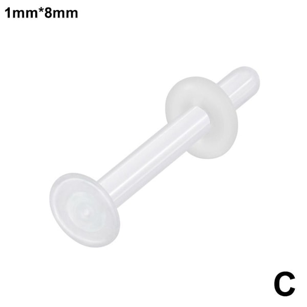 Glas Örhängen Transparent Osynlighet Mode Örhängen Accessoarer För Student Kvinnor Män P7 WhiteC One size 2pcs
