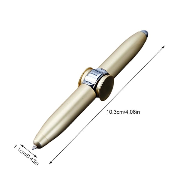 Fidget Spinner Penna Stress Relief Leksak, LED Kulspetspenna UK Y8M2 rose gold one size