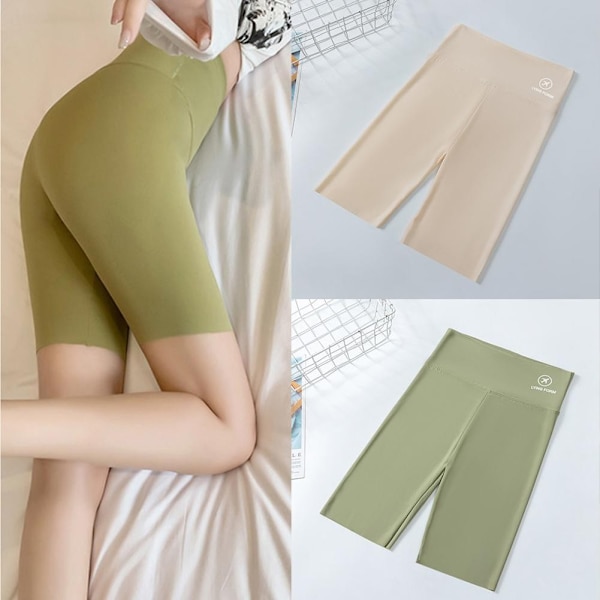 Flygplanshaj-byxor, bärs över sommaris-sidenleggings, yogabyxor B1G6 green M