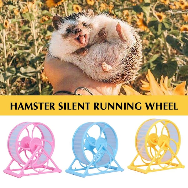 Hamsterhjul Löpning Motion Rulle Tyst Mus Djur Jogging T blue one-size