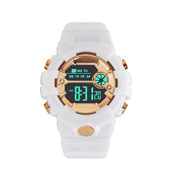 Fashion Electric Sports Watch Watch för barn S White Blue One size