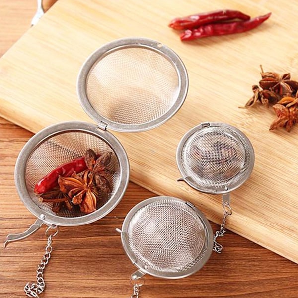 Sil Clip Kryddboll Steel Tepåse Infuser Återanvändbar silver 4.5厘米