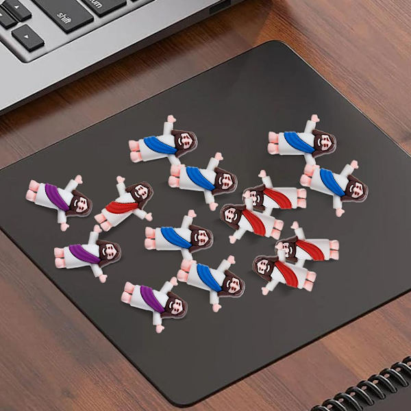 1/40 x Liten -Jesus Figurer Original Design Jesus- Love You Mini Gummi Leksak I0 Red 40pcs