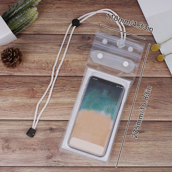 Vattentätt Flytande Fodral Torr Väska Skydd För iPhone 2025 Mobiltelefon X7O5 white 1pcs