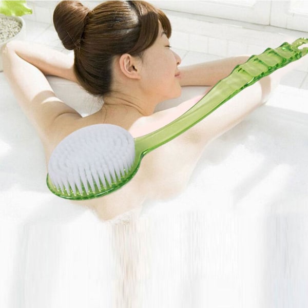 2 i 1 Badborste Skrubb Hudmassage Dusch Rygg Bad Badrum Hem Borste I9O6 rose Red One-size