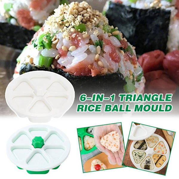 Onigiri Form Triangel Bento Box Japansk Sushi Tillverkning Sushi Kit Sushi Form SP white One size