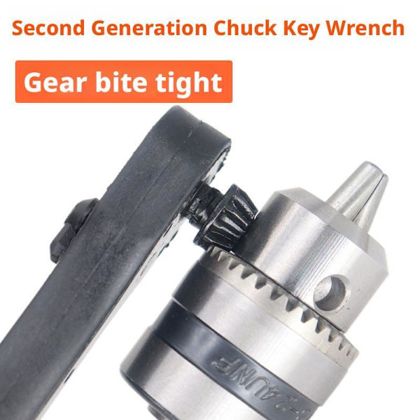 Borrfutter-nyckelsats, 2-i-1 Svart Snabb Spärrborrfutter-nyckel Wrench * 1pcs * 3 * gear 1set
