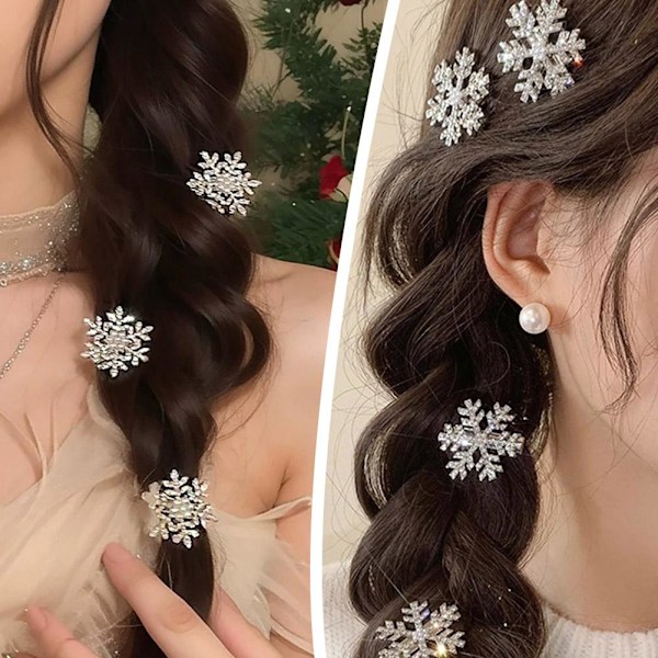 Snöflinga Hårclips Bröllop Brud Pannband Hårclips Hårtillbehör style4 One size
