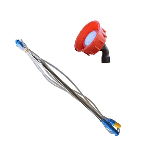 3,6m/4,2m/2,6m Utdragbar Sprutstång Rostfritt Stål Tryck Trädgård Vattenspray Spruta J0H3 whiteB 4.2m