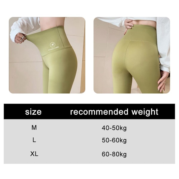 Flygplanshaj-byxor, bärs över sommaris-sidenleggings, yogabyxor B1G6 green M