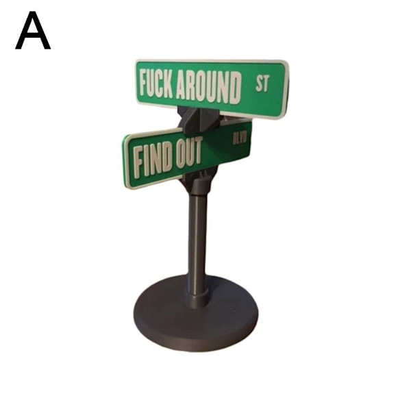 F*** Around And Find Out Skrivbordsskylt Leksak R5E2  GreenA 1pcs