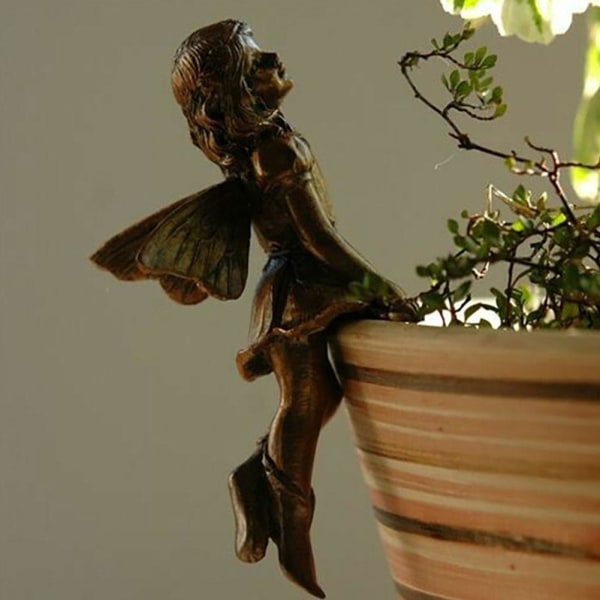 Trädgårdsprydnad Hängande Magisk Fairy Angel Heminredningsfigur BrassB B