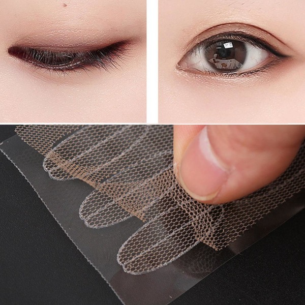 Självhäftande osynlig spets Dubbel ögonlockslapp Eye Sticker Makeup W lace 5pcs