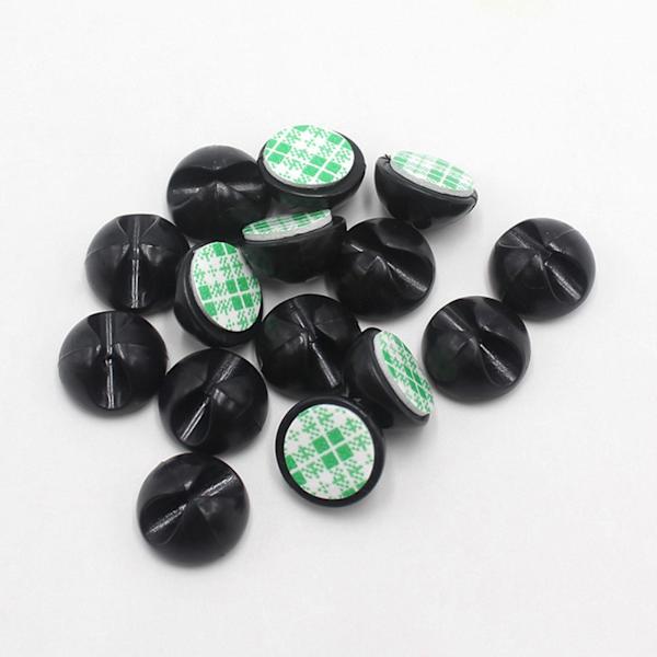 10/20 st Svart Bil Kabelhållare Fästen Självhäftande Klämma B7D2 A 10pcs