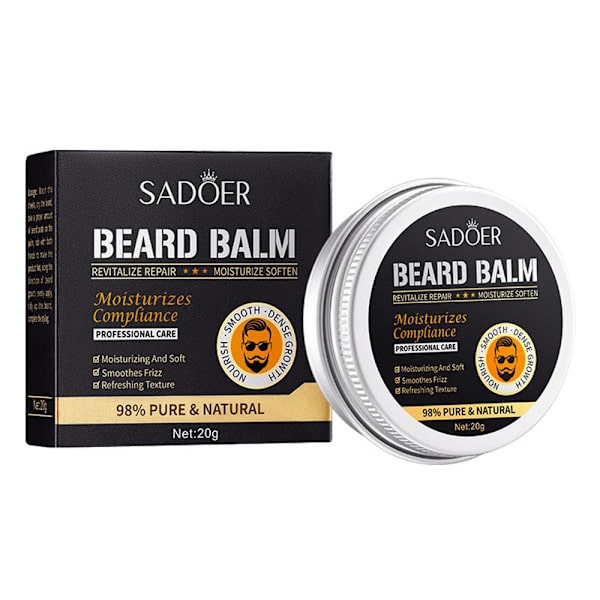Naturligt skäggbalsam Professionell skäggvårdsprodukt Organisk mustasch whiteA 20g 10pcs