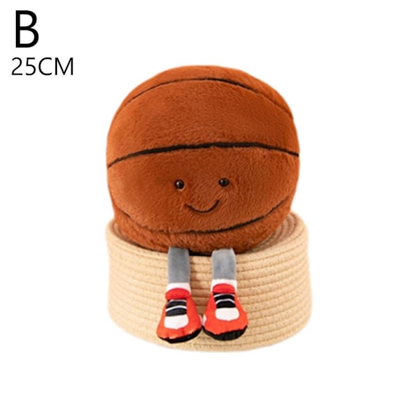 Björnformad Basketboll Leksak i Bomull Plysch Fotboll Leksak Kreativ Basketball 25cm