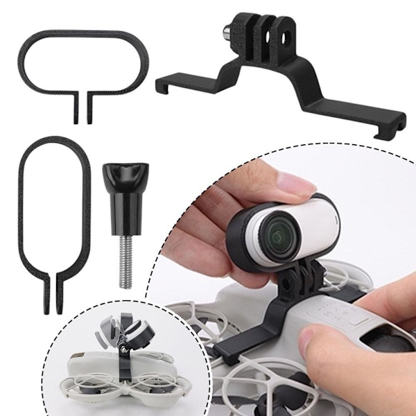 Drönare Expansionsfäste Action Kamera Hållare Adapter för DJI NEO/Insta360 GO3S/GO3 BlackA A