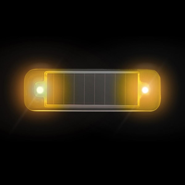 Billarm Varning Solar Flash LED-ljus Fake SecuritySystem Ant yellow light one size