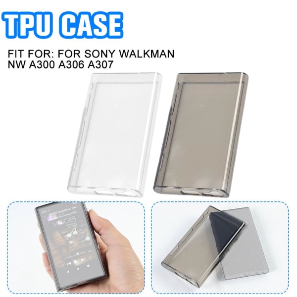 1 Mjukt TPU-skal för S ONY Walkman NW-A300 NW-A306 M4T2 Klart Nytt Skydd E3C1 transparent one-size