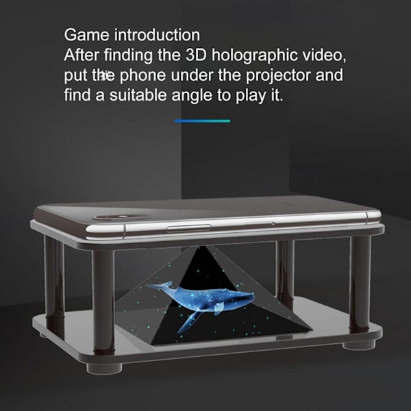 3D Holografisk Display Ställ Projektor Mobiltelefon Hologram Fäste