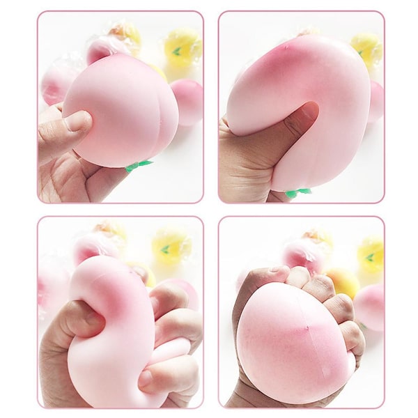 Peach Kreativa Stressleksaker Mjuk PU Cupcake Scrooge Långsam Återhämtning Stressleksaker Gåvor
