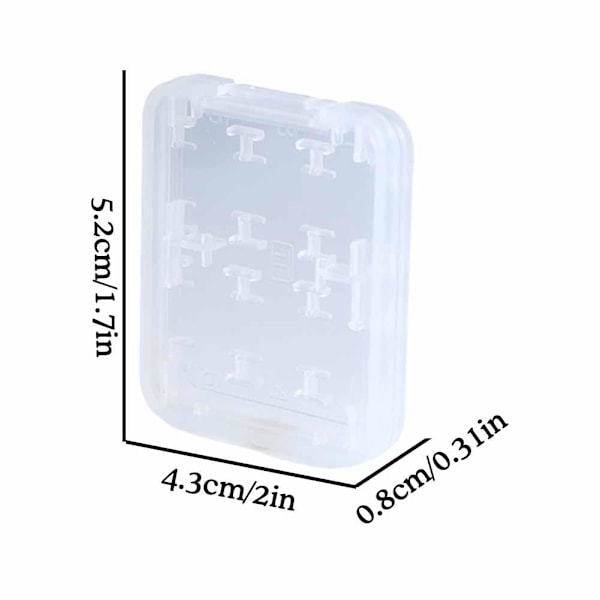 1 st Skyddshållare Mikrobox För SD SDHC TF MS Minneskort Förvaringsfodral S1Z2