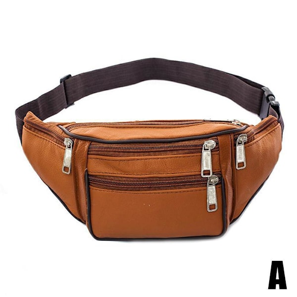 Herr Äkta Läder Clutch Väskor Business Kohud Plånböcker Dragkedja Handväska Skinn Mobilväska Man J8d0 Vertical brown One-size