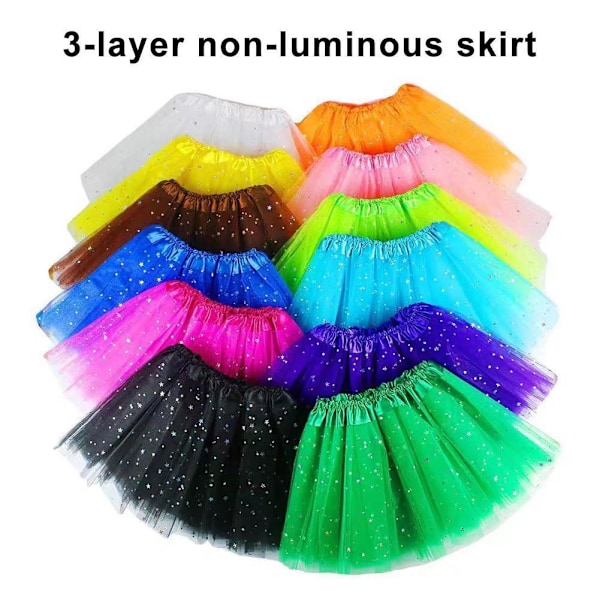Glitter Barn Mesh Kjol Flickors Dansuppvisning Halv Kjol M5Y7 Kropp L4L5 Red 1pcs