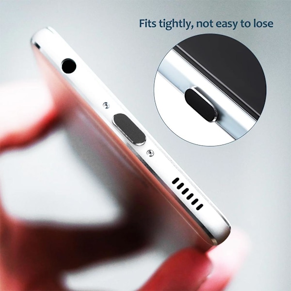 USB C Dammskydd Typ C Dammskydd Telefon Port Skydd GX ST Gray 1pcs