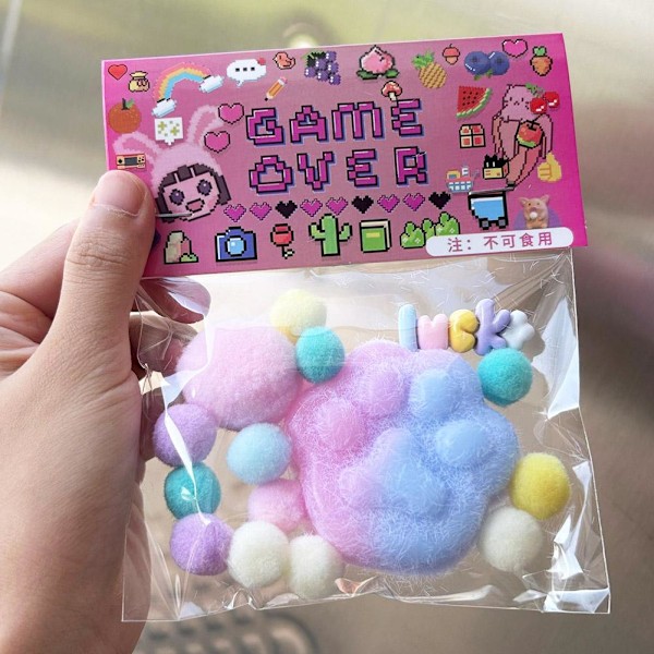 Fidget Leksak Kawaii Plysch Katt Tass Transparent Kub Stress O2 Leksak Lindring I2J3 A9H7 A one-size
