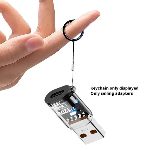 120W USB 3.2 till Typ C Adapter USB Hona till Typ C Hane Snabbladdning Adad M9Y9 transparent 1pcs