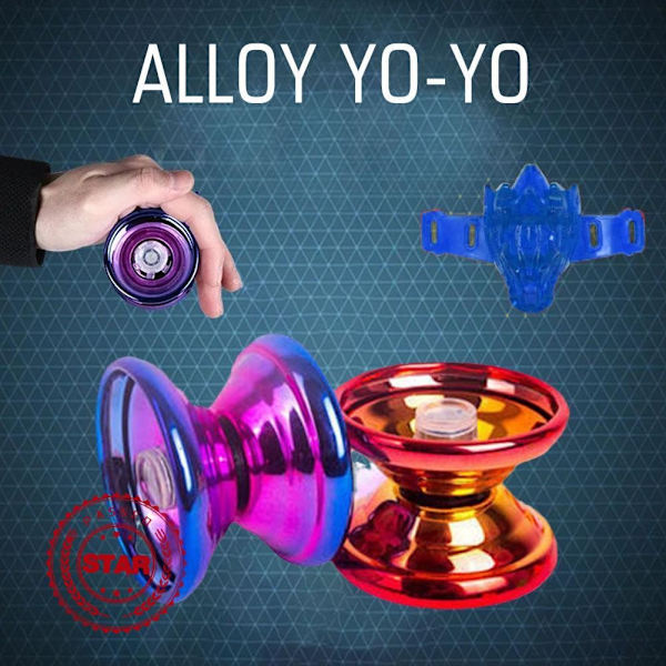 Lila Färgskiftande Legering Metall Jojo Leksak Fancy Jojo Y6O8 red one-size
